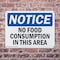 Signmission No Food Consumption In This Area, 10 in W x Rectangle, Plastic OS-2PACK-NS-P-710-L-14561 - alternate 3